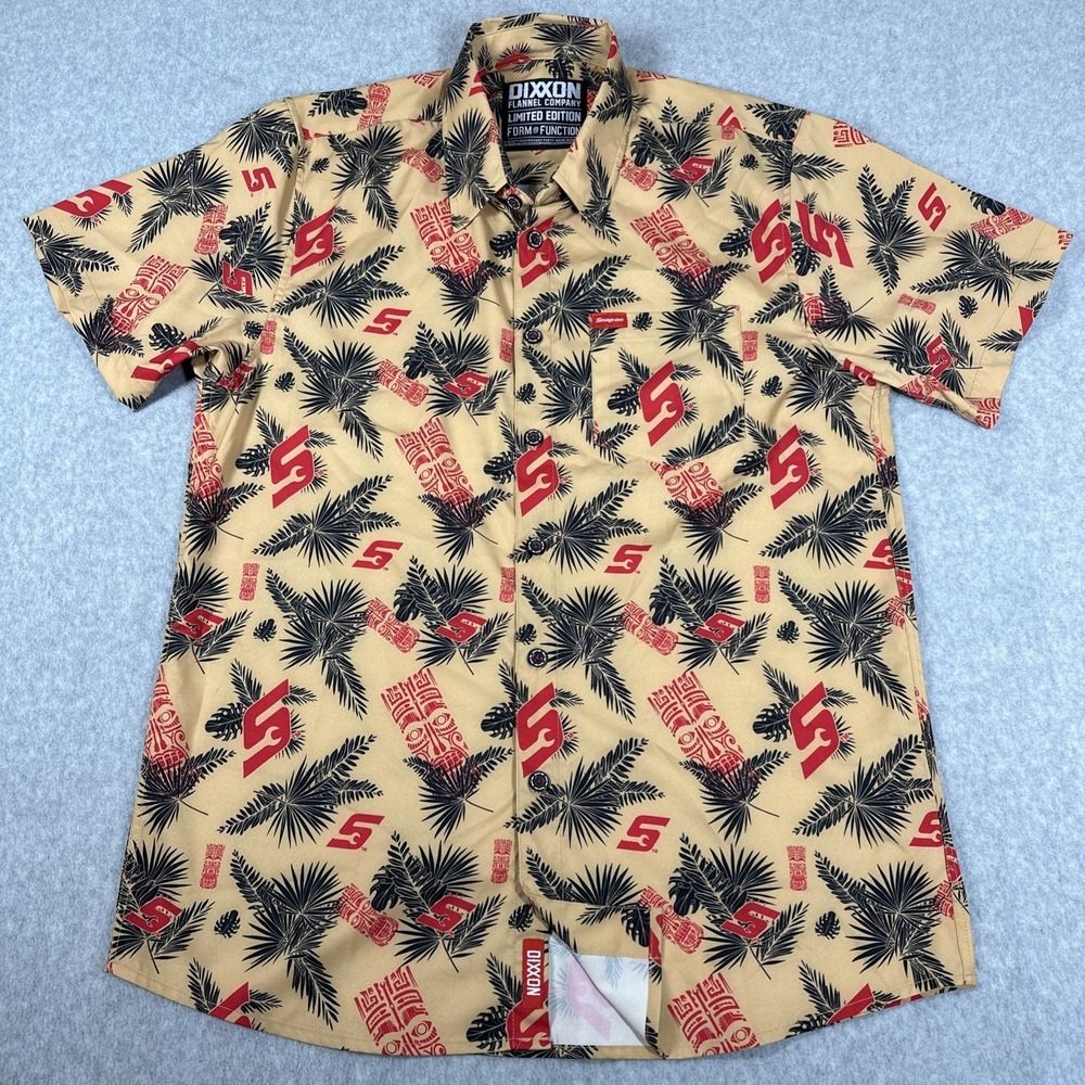 Dixxon Flannel Co Snap On Limited Edition Tiki Party D-Lite Men's Medium Shirt